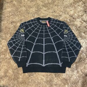 Supreme/Vanson Leathers Spider-Man Sweater Black Brand New